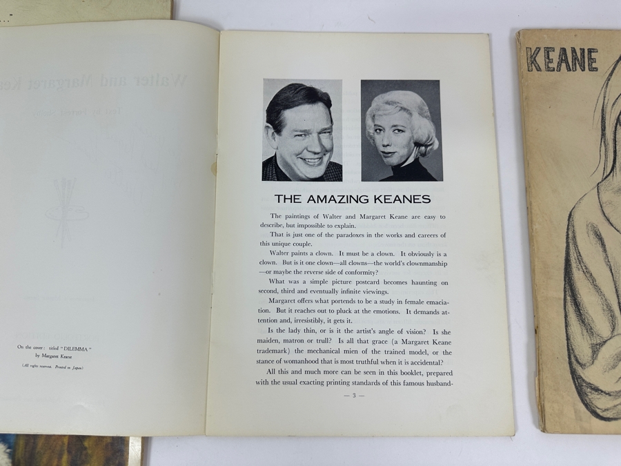 (3) Margaret And Walter Keane Portfolio Editions Art Books - Middle Book Is Hand Signed By Artist Walter Keane [Photo 19]