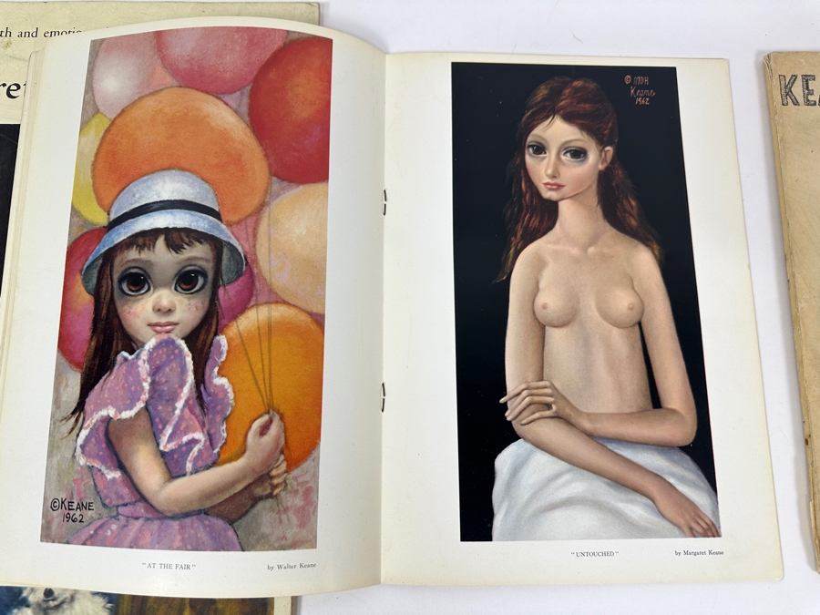 (3) Margaret And Walter Keane Portfolio Editions Art Books - Middle Book Is Hand Signed By Artist Walter Keane [Photo 25]