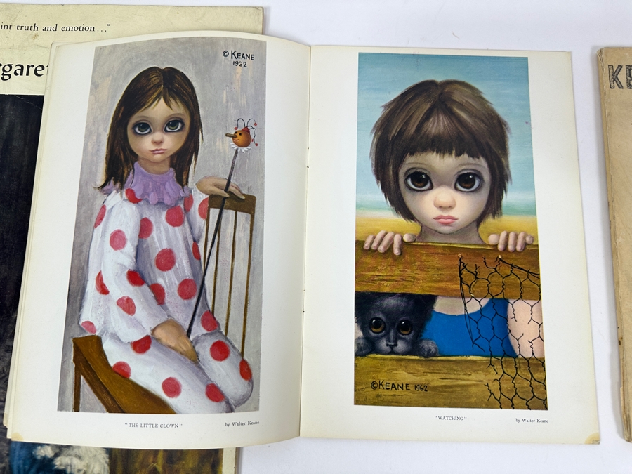 (3) Margaret And Walter Keane Portfolio Editions Art Books - Middle Book Is Hand Signed By Artist Walter Keane [Photo 22]