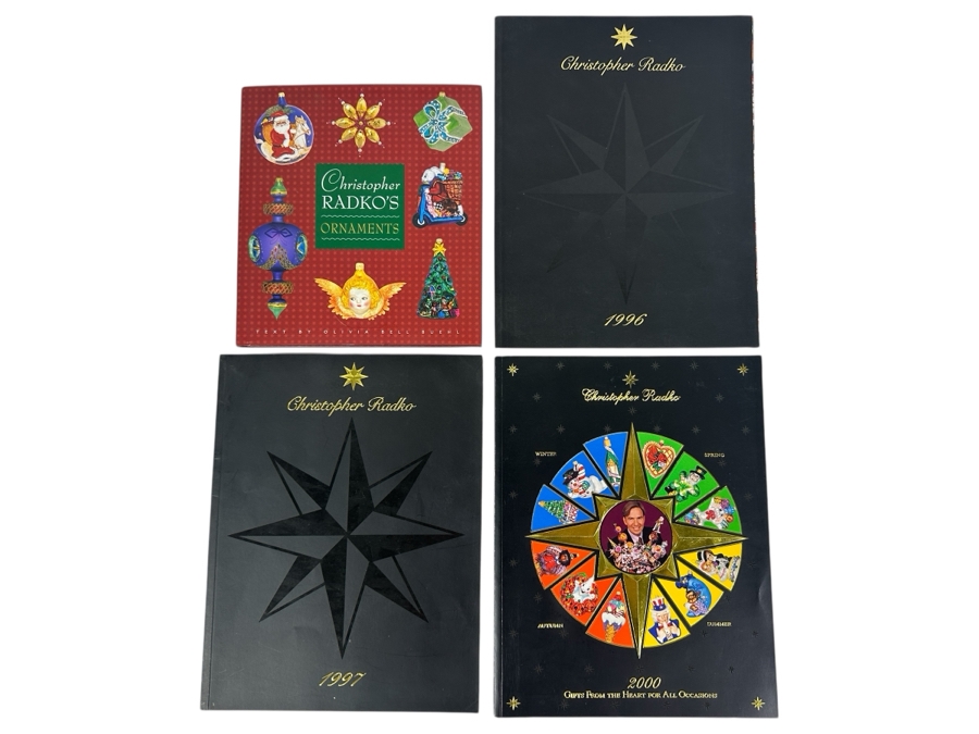 Just Added - 1999 First Edition Hardcover Book Christopher Radko’s Ornaments & Three Christopher Radko Ornament Product Catalogs From 1996, 1997 & 2000