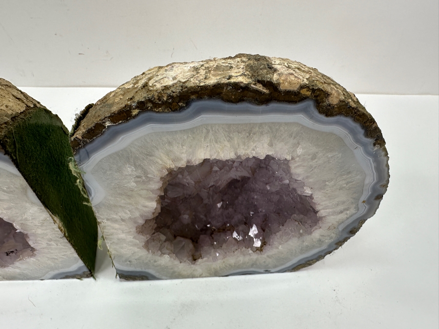 Pair of Amethyst Geode Bookends 6'W x 6.5'H [Photo 5]