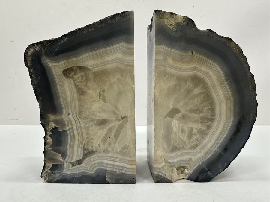 Pair of Agate Geode Bookends 5'W x 7'H [Photo 6]