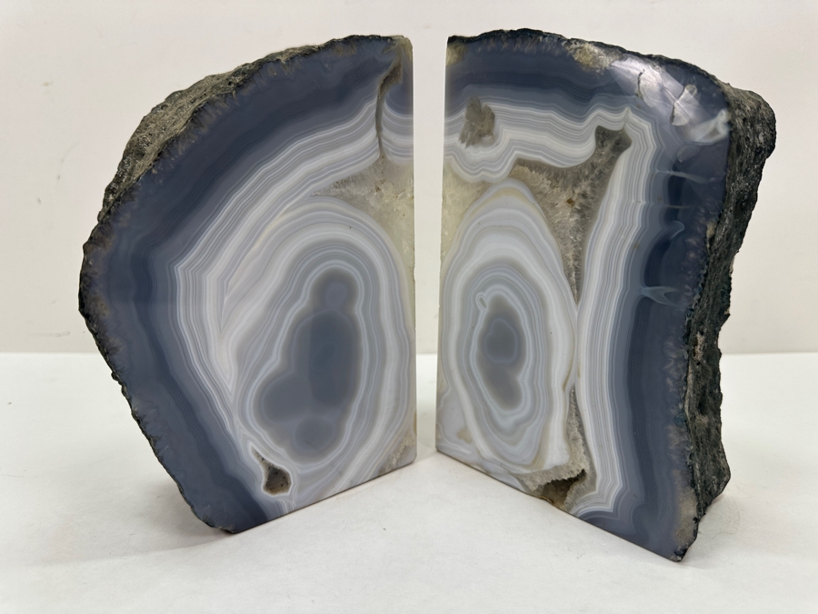 Pair of Agate Geode Bookends 5'W x 7'H [Photo 4]