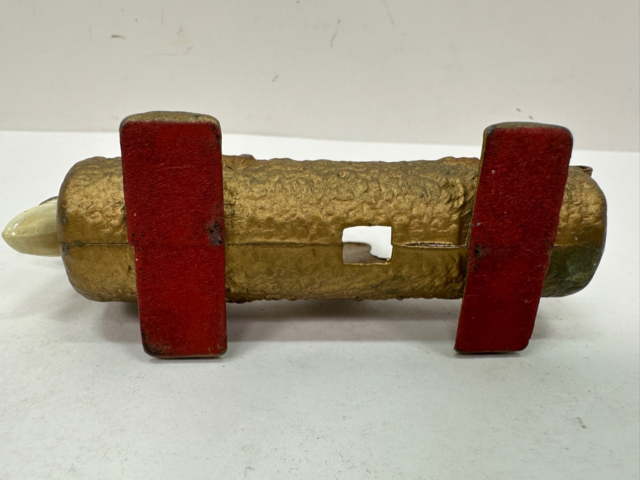 Vintage Cast Metal Painted Woodpecker Toothpick Dispenser 4.5'L [Photo 7]