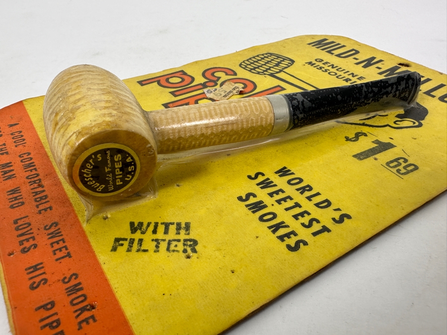 Vintage New Old Stock Buescher's Mild-N-Mellow Cob Smoking Pipe [Photo 4]