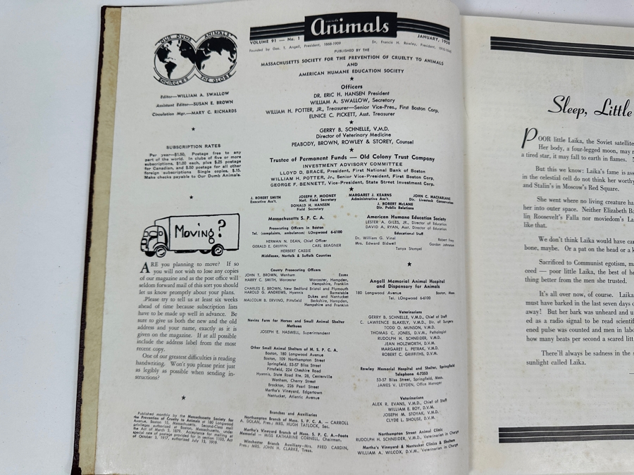 Just Added - Hardcover Bound 1958 Publications Of Our Dumb Animals Published By The Massachusetts Society For The Prevention Of Cruelty To Animals And American Humane Education Society [Photo 6]