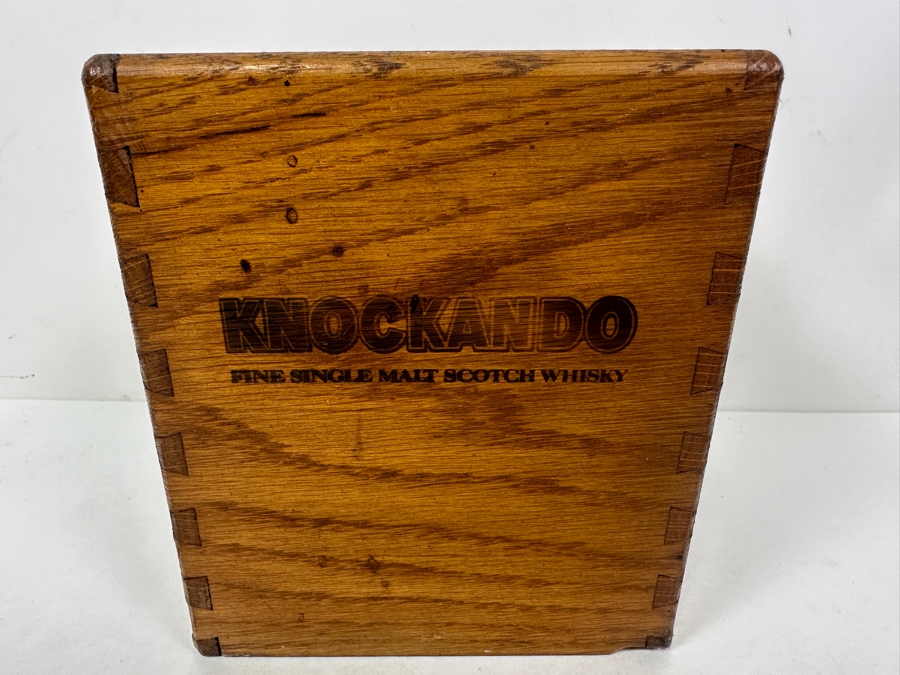 Just Added - Wooden Bar Knockando Fine Single Malt Scotch Whisky Bar Napkin Holder With Johnnie Walker Advertising Napkins 6W X 6D X 6.75H [Photo 2]