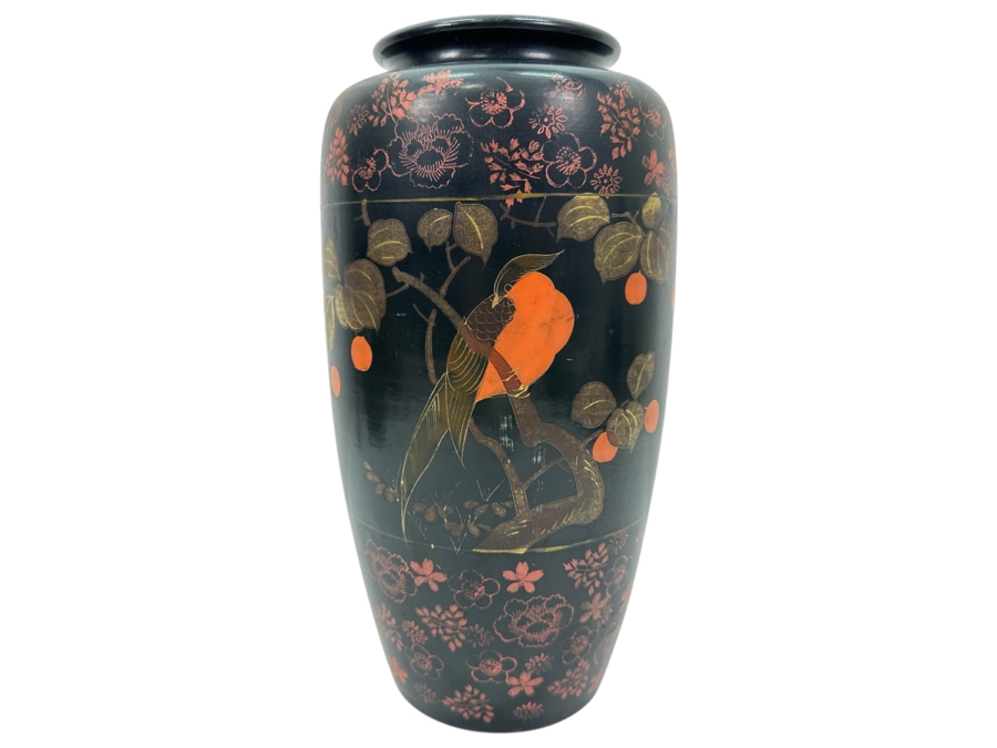 Just Added - Vintage Hand Painted Japanese Vase 12.5H