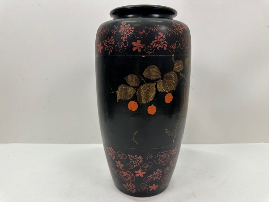 Just Added - Vintage Hand Painted Japanese Vase 12.5H [Photo 5]