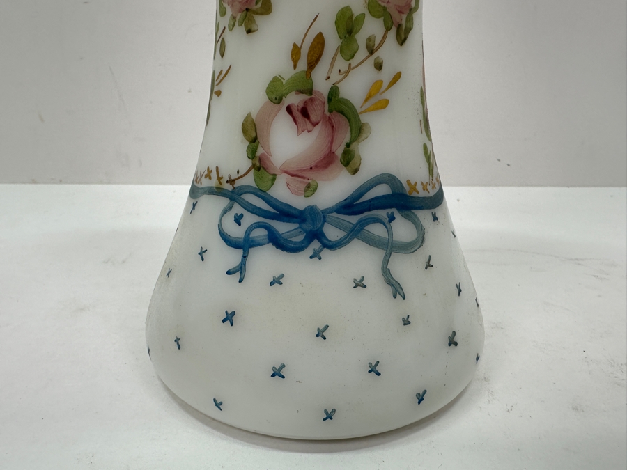 Just Added - Vintage Fenton Charleton Milk Glass Vase 11H [Photo 2]