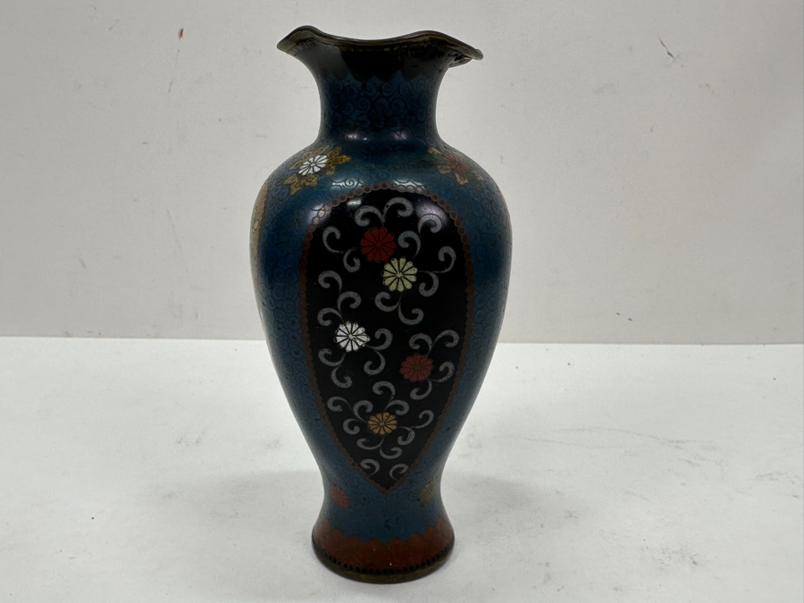Just Added - Vintage Chinese Cloisonne Vase 6.25'H [Photo 6]