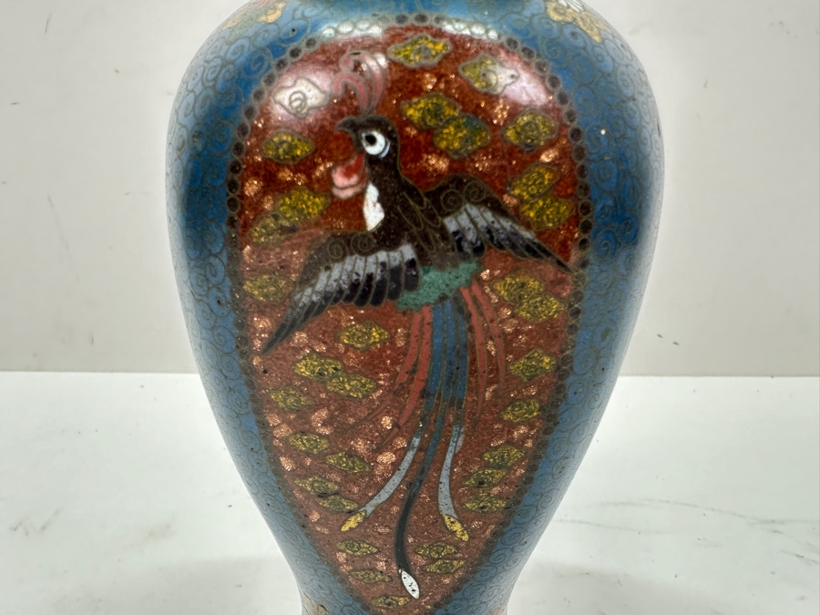 Just Added - Vintage Chinese Cloisonne Vase 6.25'H [Photo 2]