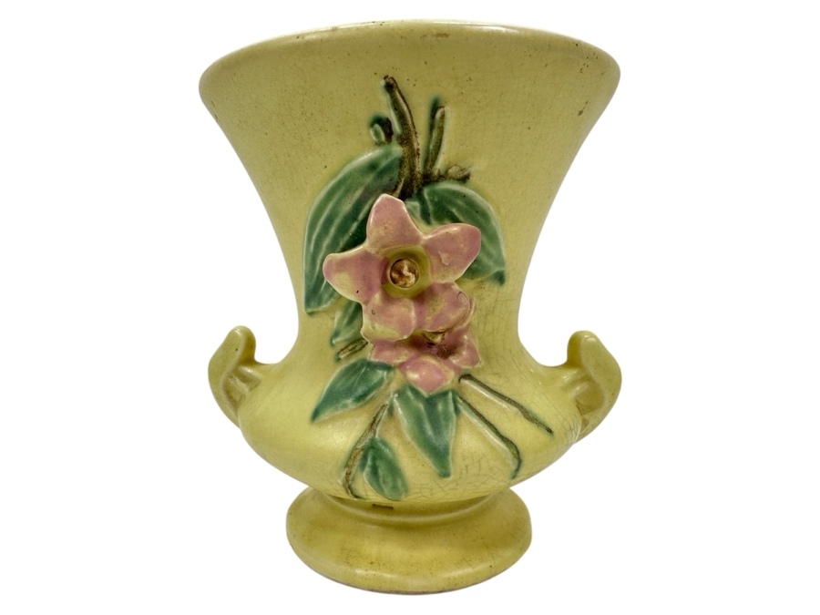 Just Added - Vintage McCoy Pottery “Blossom Time” Pottery Vase 6.5H