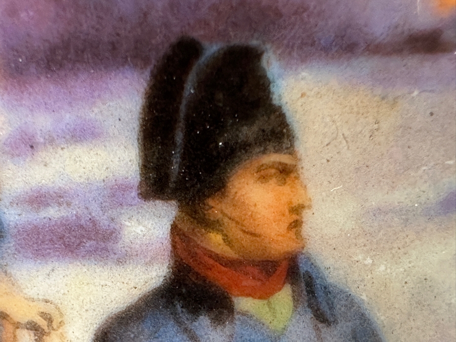 Just Added - Vintage French Hand Painted Sevres Style Porcelain Vase Urn With Gilt Metal Mounts Signed Reols Featuring A Scene Of Napoleon With His Generals 14.5H [Photo 8]