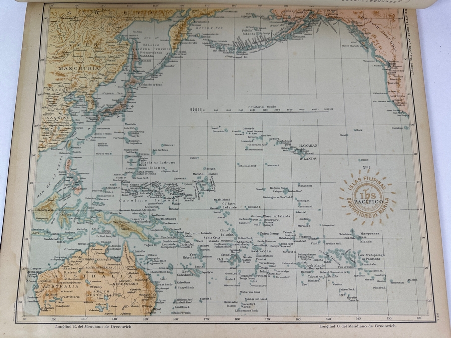 Just Added - Antique 1900 Hardcover Book Atlas Of The Philippine Islands Published By The Washington Government Printing Office [Photo 3]