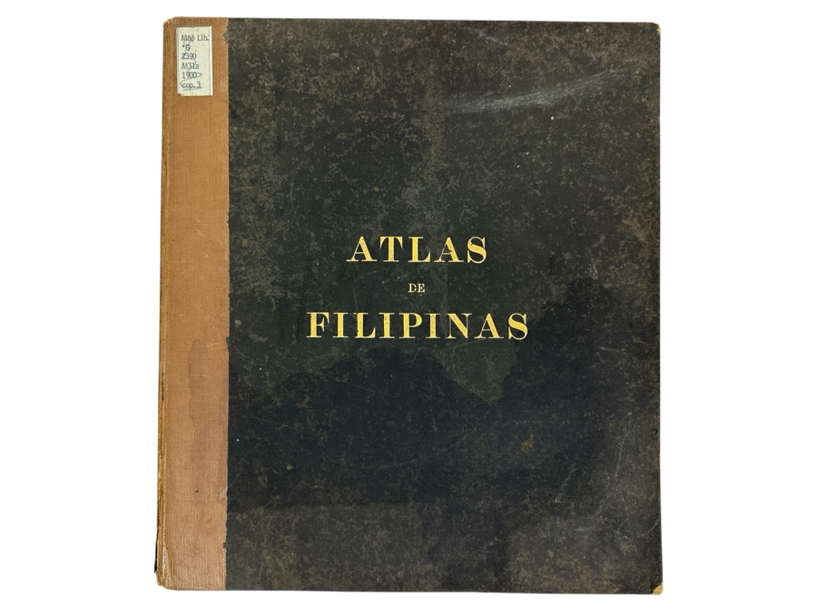 Just Added - Antique 1900 Hardcover Book Atlas Of The Philippine Islands Published By The Washington Government Printing Office
