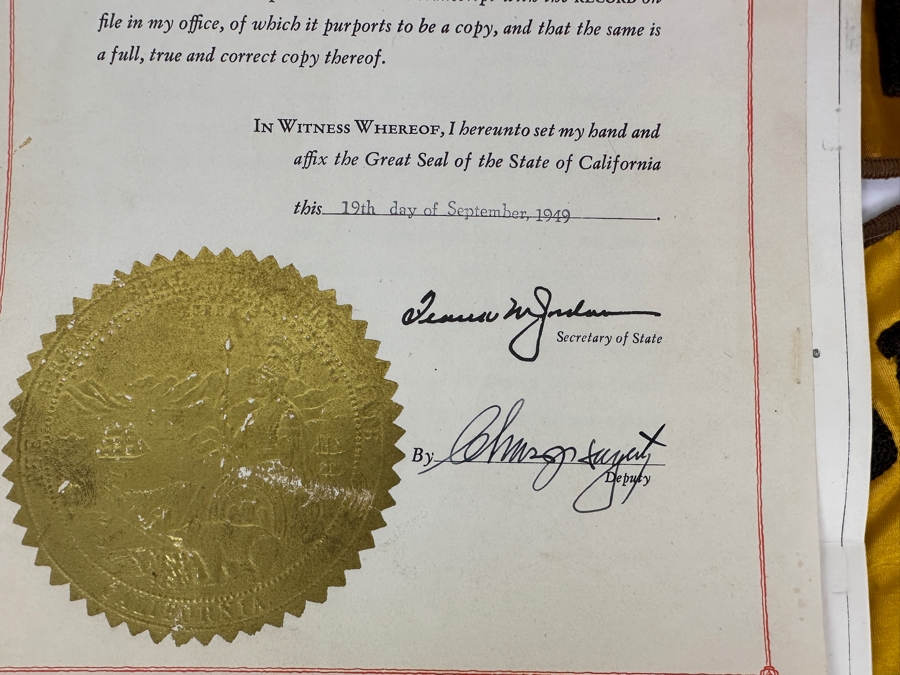 Just Added - San Diego Model Railroad Club & Balboa Park Railroad Museum Collectibles: 2 Oversized SD Model R. R. Club Patches, 1949 Articles Of Incorporation SD Model RR Association, SD Model RR Club Constitution, Early Photos, Brochures & Newsletters [Photo 7]