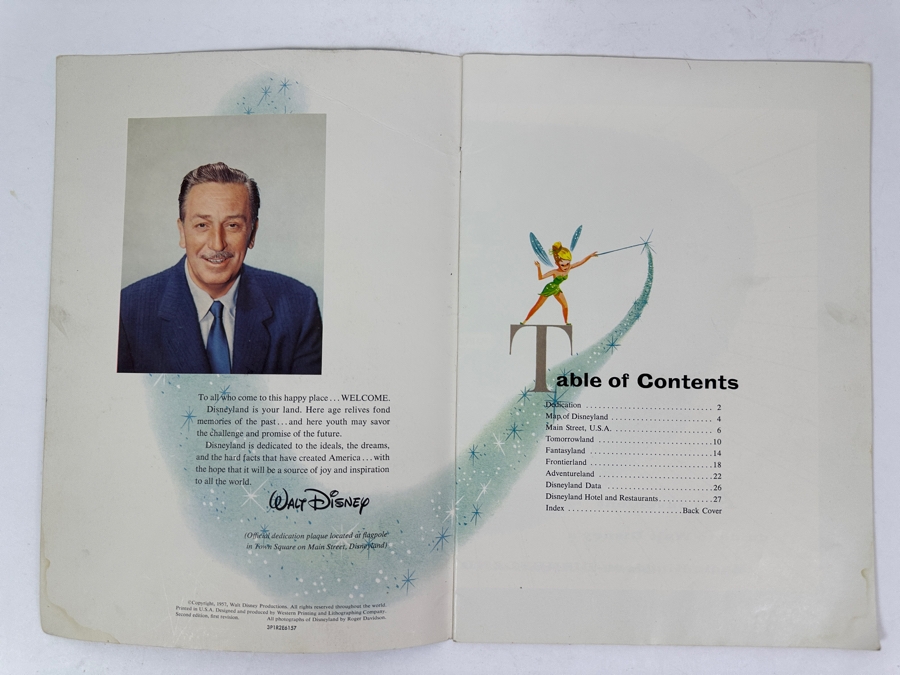 Just Added - Vintage 1957 Second Edition Disneyland A Complete Guide To Adventureland, Tomorrowland, Frontierland & Main Street, U.S.A. [Photo 2]