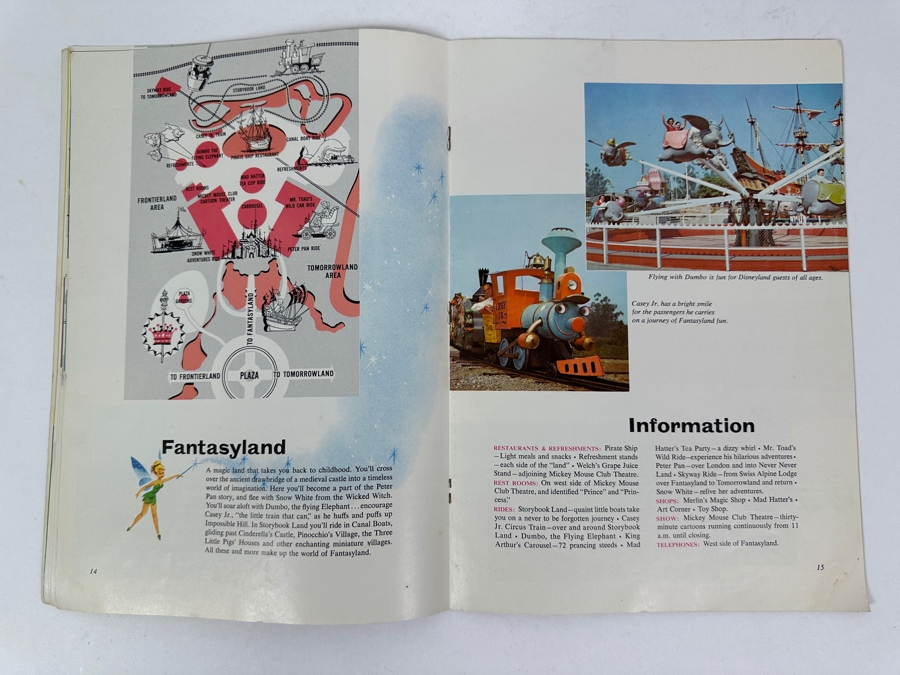 Just Added - Vintage 1957 Second Edition Disneyland A Complete Guide To Adventureland, Tomorrowland, Frontierland & Main Street, U.S.A. [Photo 9]
