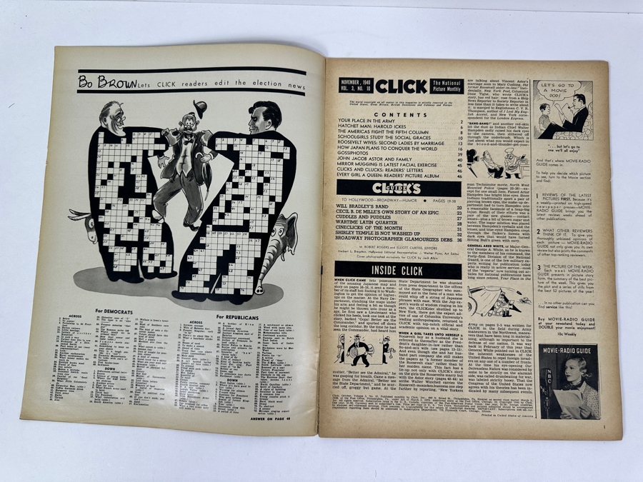 Just Added - Vintage 1944 Vol. 3, No. 10 Click Magazine The National Picture Monthly [Photo 2]