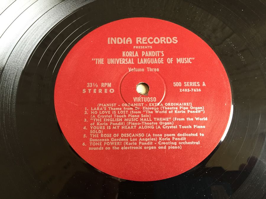 Korla Pandit ‎– The Universal Language Of Music, Volume 3 - India Records (5) ‎– 500 Series - SIGNED [Photo 5]