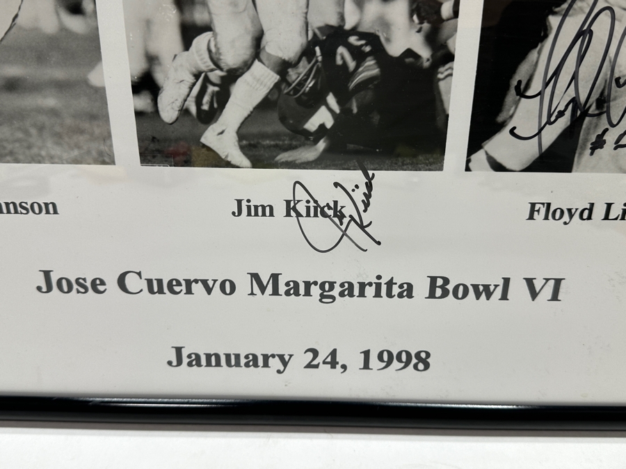 Just Added - Signed Jose Cuervo Margarita Bowl VI Jan 24, 1988 Poster Signed By Tony Dorsett, Floyd Little, Jim Kirck, Conrad Dobler, Roger Craig, Kim Bokamper & Mark Bavaro 31 X 25 [Photo 18]