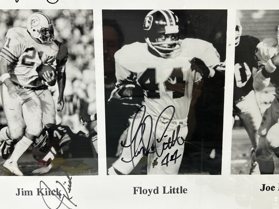 Just Added - Signed Jose Cuervo Margarita Bowl VI Jan 24, 1988 Poster Signed By Tony Dorsett, Floyd Little, Jim Kirck, Conrad Dobler, Roger Craig, Kim Bokamper & Mark Bavaro 31 X 25 [Photo 12]