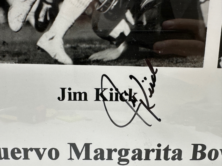 Just Added - Signed Jose Cuervo Margarita Bowl VI Jan 24, 1988 Poster Signed By Tony Dorsett, Floyd Little, Jim Kirck, Conrad Dobler, Roger Craig, Kim Bokamper & Mark Bavaro 31 X 25 [Photo 11]