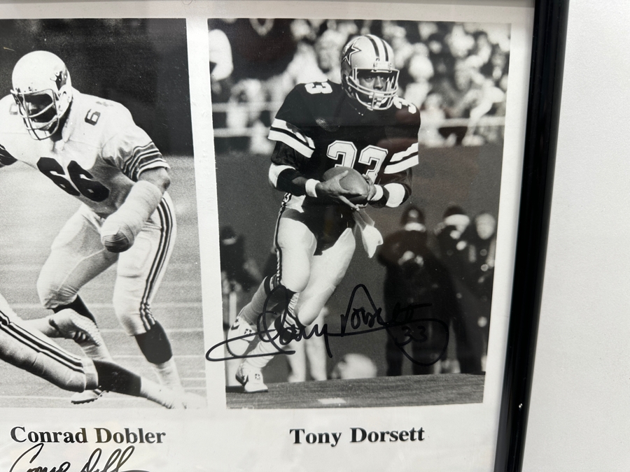 Just Added - Signed Jose Cuervo Margarita Bowl VI Jan 24, 1988 Poster Signed By Tony Dorsett, Floyd Little, Jim Kirck, Conrad Dobler, Roger Craig, Kim Bokamper & Mark Bavaro 31 X 25 [Photo 2]