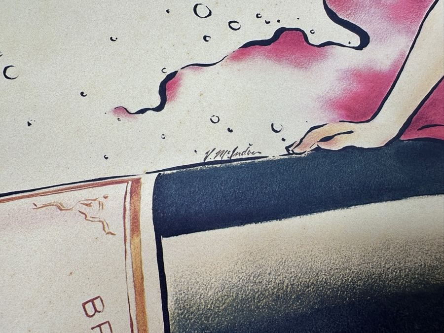 Just Added - Moet Champagne Poster By Vince McIndoe 18 X 24 [Photo 5]