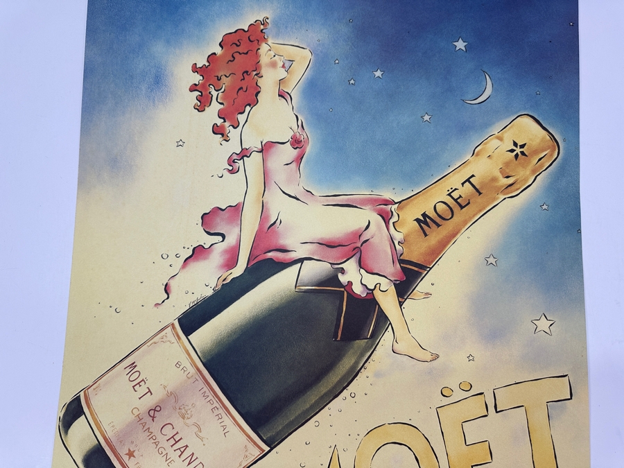 Just Added - Moet Champagne Poster By Vince McIndoe 18 X 24 [Photo 2]