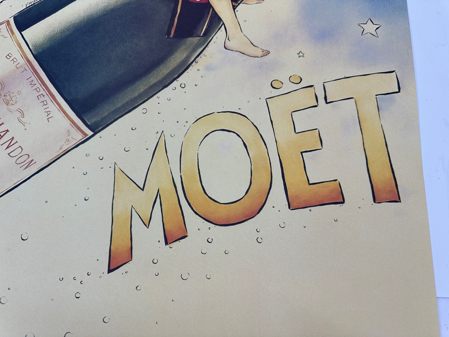 Just Added - Moet Champagne Poster By Vince McIndoe 18 X 24 [Photo 4]