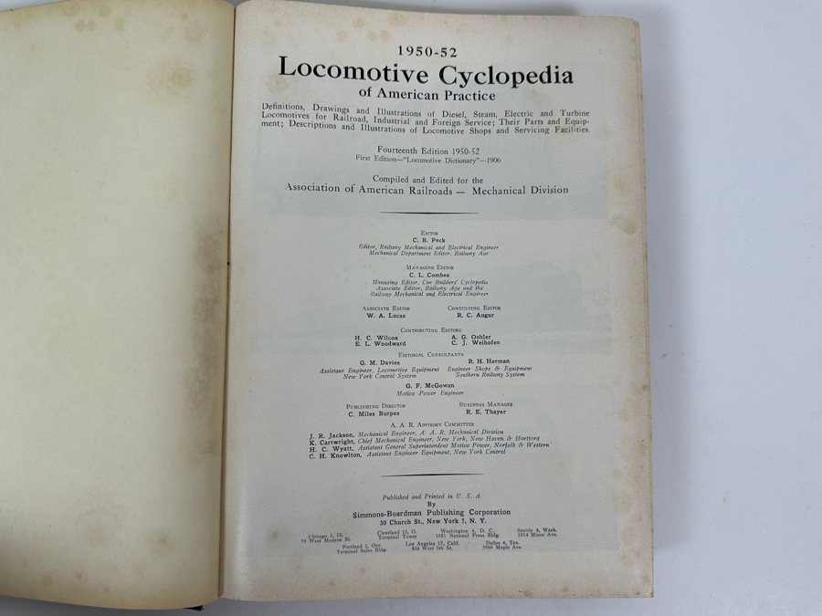 Just Added - Vintage 1950-1952 Locomotive Cyclopedia Hardcover Book [Photo 2]