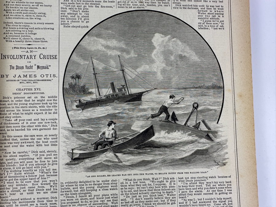 Just Added - Vintage 1886-1887 Golden Days For Boys And Girls Publications Hardcover Bound [Photo 7]