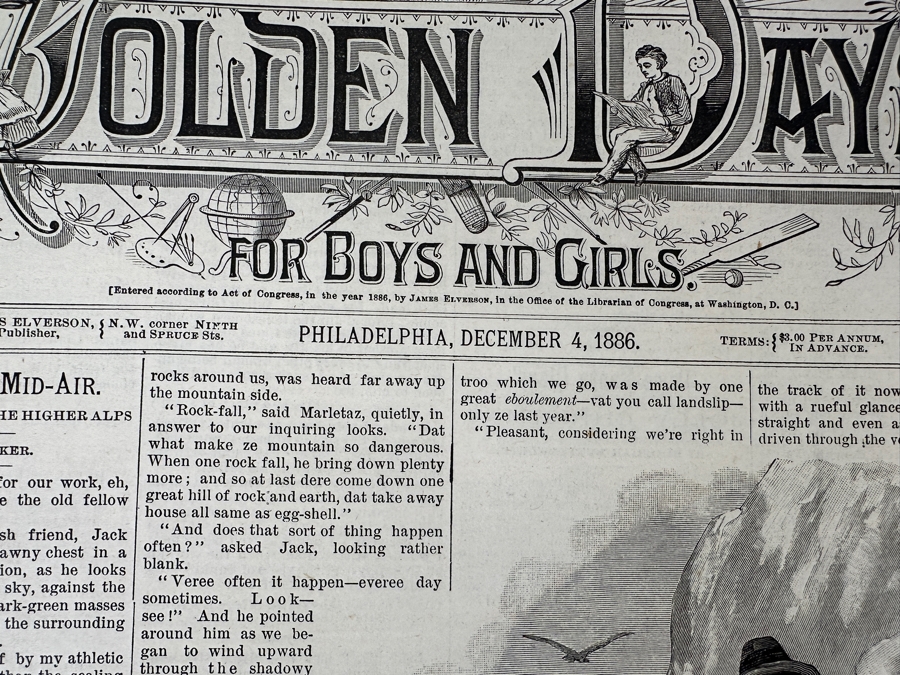 Just Added - Vintage 1886-1887 Golden Days For Boys And Girls Publications Hardcover Bound [Photo 4]