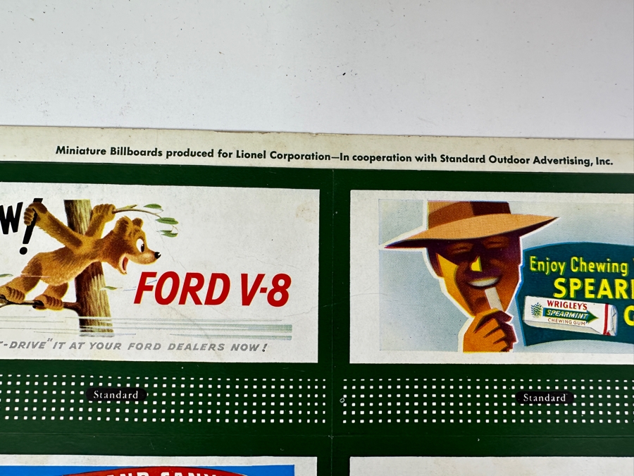 Just Added - Vintage 1950 Lionel Trains Miniature Advertising Billboards 11 X 14 [Photo 13]