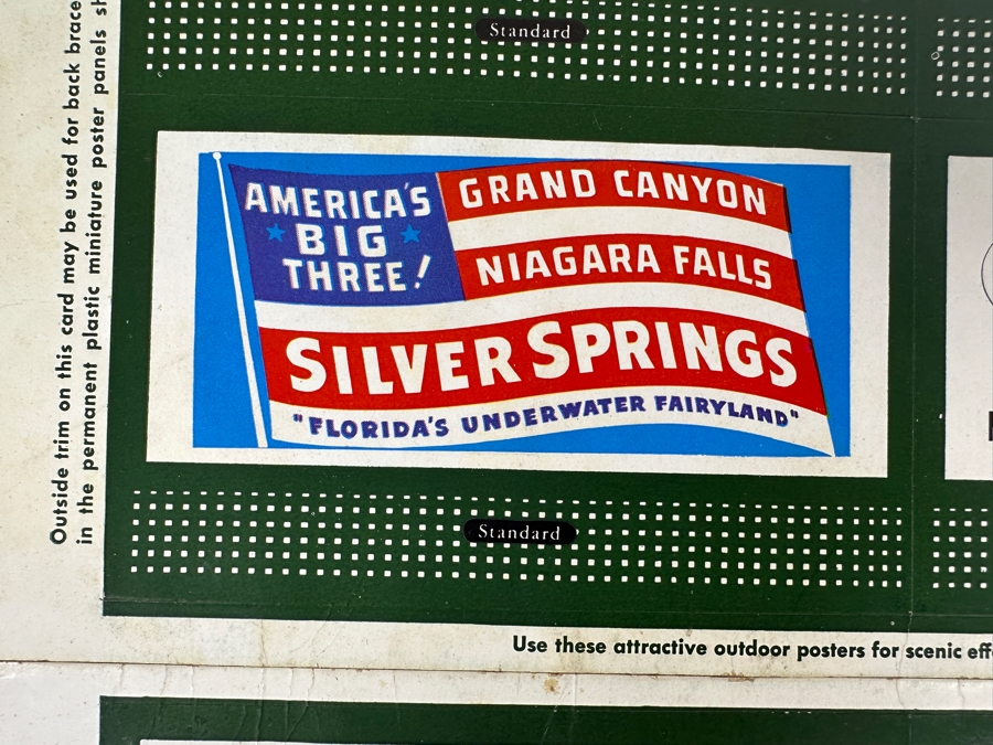 Just Added - Vintage 1950 Lionel Trains Miniature Advertising Billboards 11 X 14 [Photo 7]