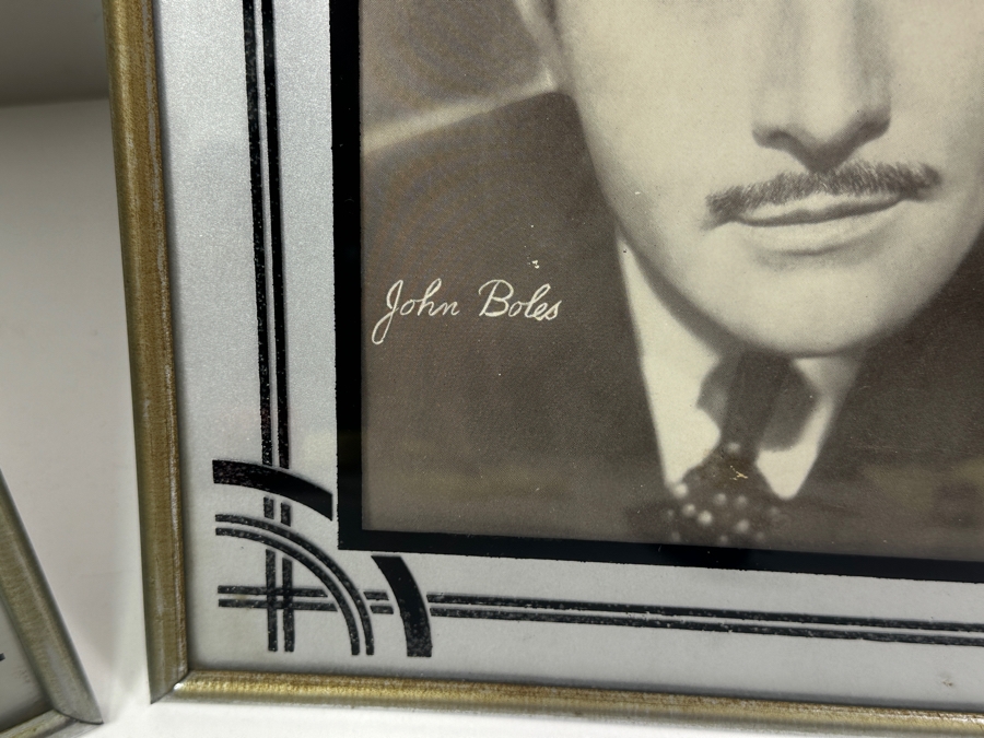 Just Added - Pair Of Art Deco Picture Frames 9 X 11 With Prints Of Katherine Hepburn And John Boles [Photo 6]