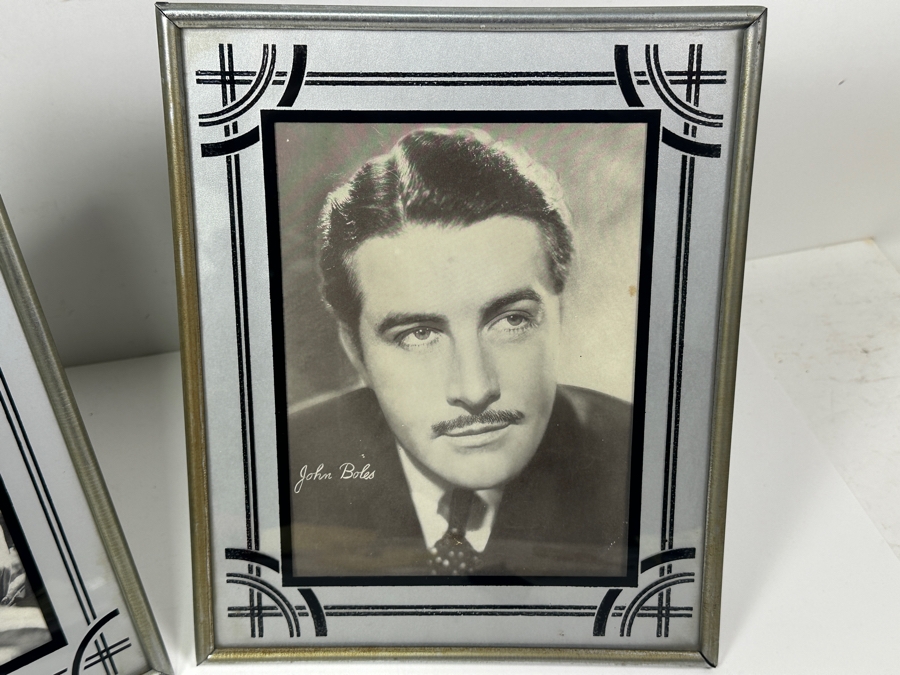 Just Added - Pair Of Art Deco Picture Frames 9 X 11 With Prints Of Katherine Hepburn And John Boles [Photo 7]