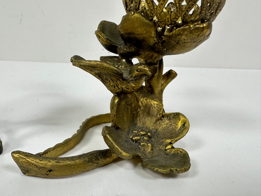 Just Added - (4) Metal Egg Stands With Polished Stone Egg [Photo 7]