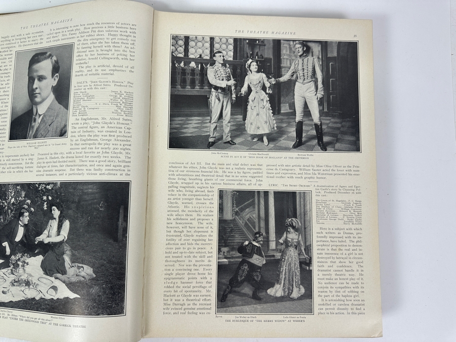 Just Added - Hardcover Bound The Theatre Programs From 1908 - Some Pages Are Loose [Photo 4]