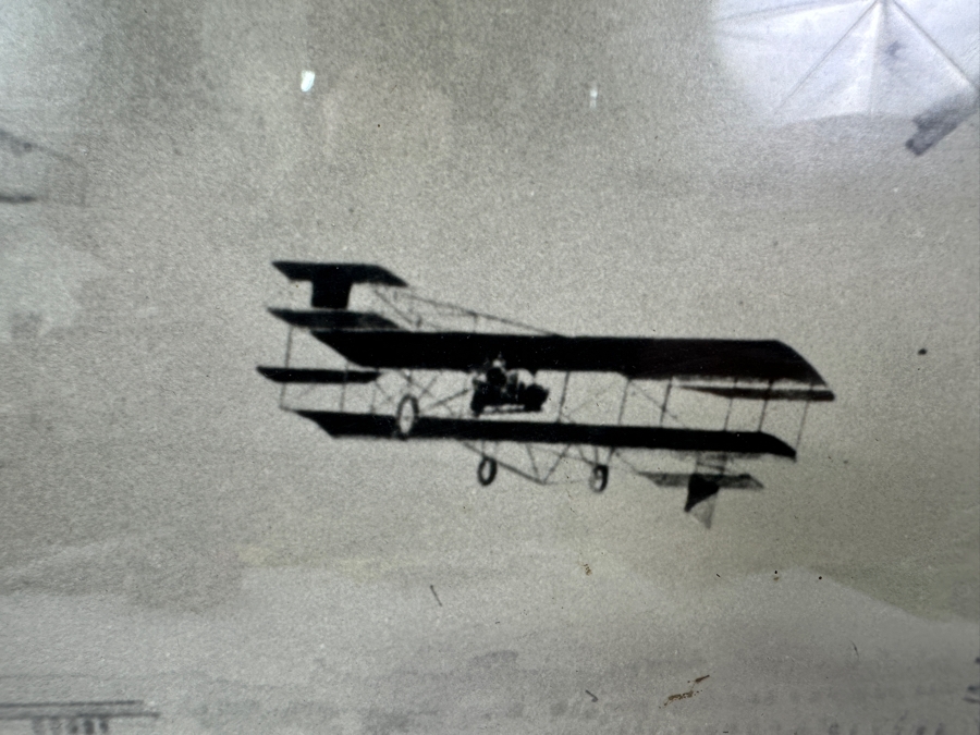 Just Added - Original Panoramic Photograph Of The 1911 Chicago International Aviation Meet Air Show Held At Grant Park In Chicago, Illinois Framed 24 X 9 [Photo 4]