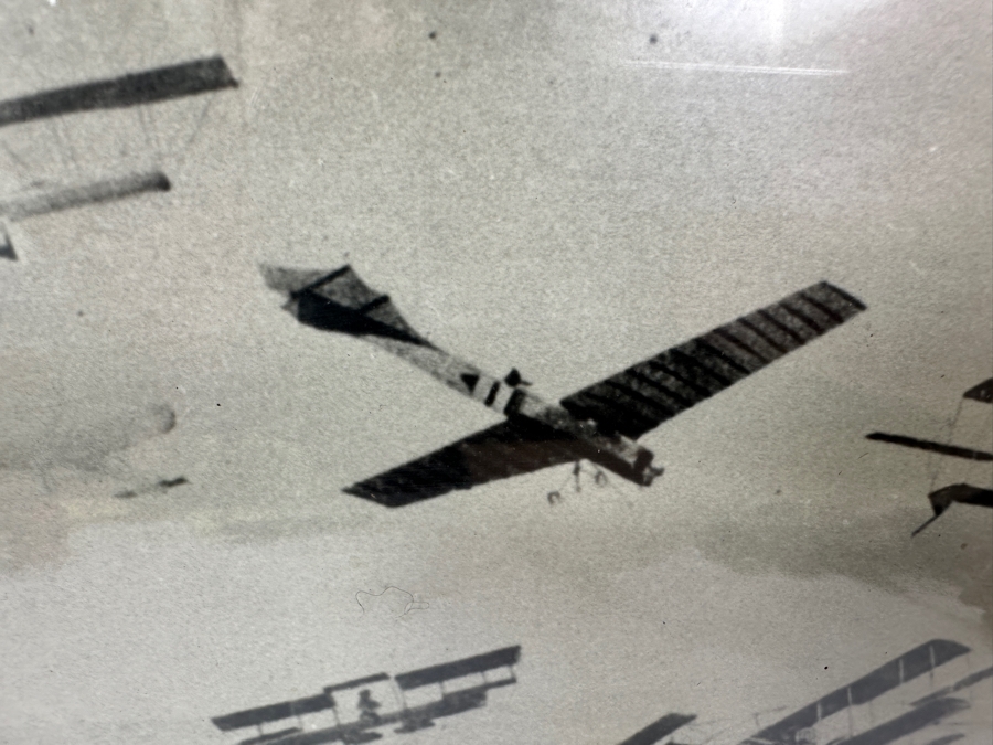 Just Added - Original Panoramic Photograph Of The 1911 Chicago International Aviation Meet Air Show Held At Grant Park In Chicago, Illinois Framed 24 X 9 [Photo 6]