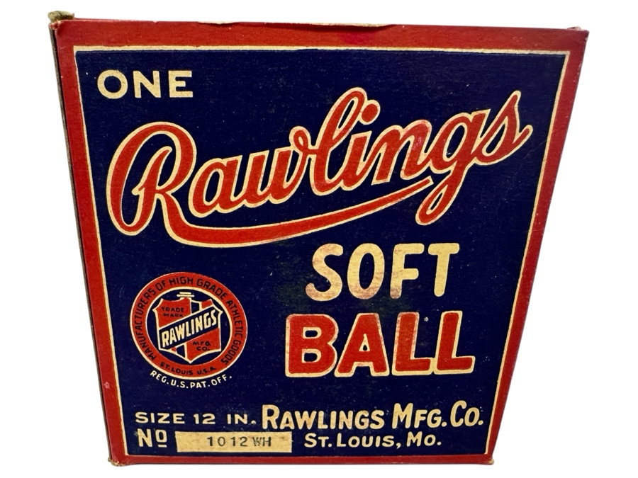 Just Added - New Old Stock Rawlings Soft Ball With Original Box