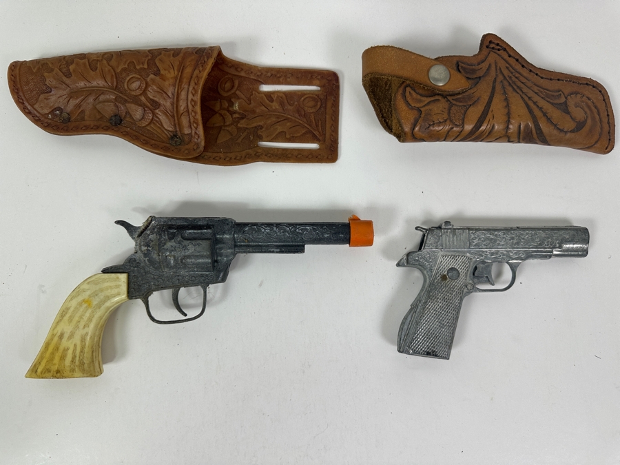 Just Added - Pair Of Toy Guns (One Marked Pony Boy) With Holsters [Photo 7]