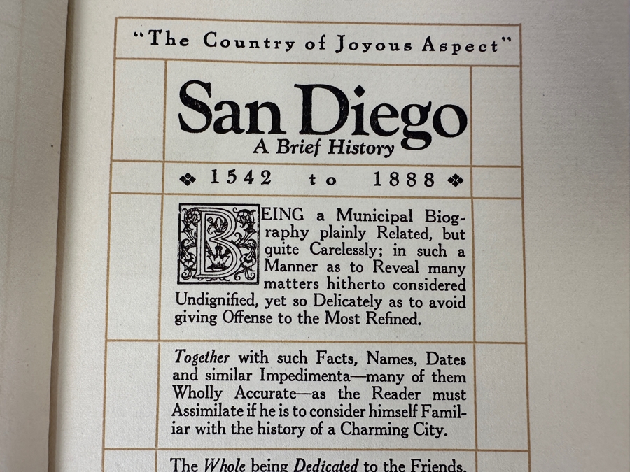 Just Added - First Edition 1929 Book A Short History Of San Diego, California Printed By The Arts And Crafts Press And 1962 Seventh Edition Book A Short History Of San Diego, California Compliments Of San Diego Trust & Savings Bank [Photo 5]
