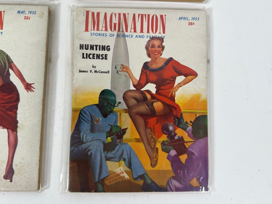 Just Added - (4) Vintage 1955 Imagination Stories Of Science And Fantasy Digests [Photo 7]