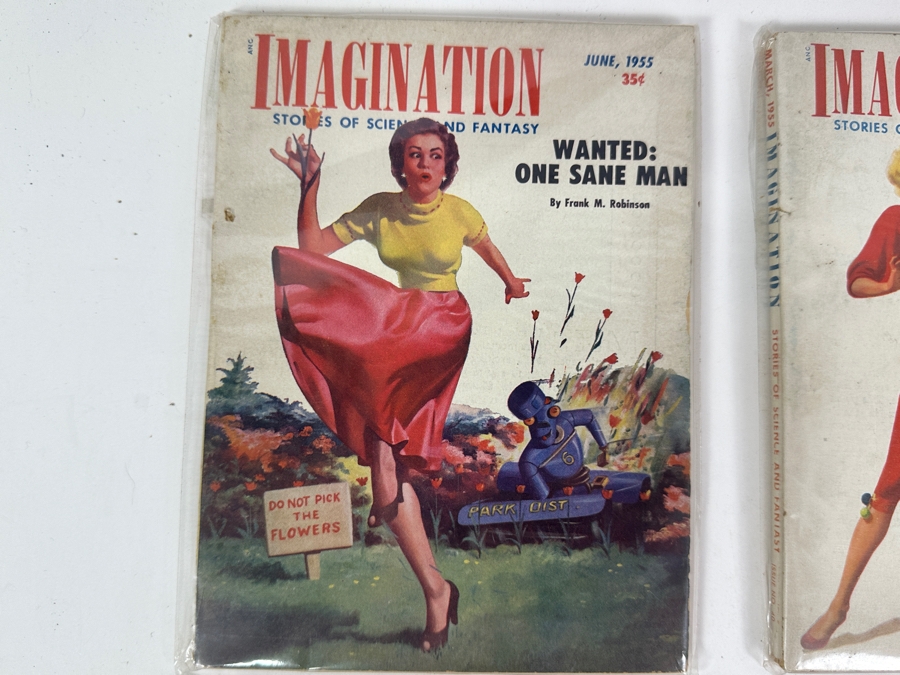 Just Added - (4) Vintage 1955 Imagination Stories Of Science And Fantasy Digests [Photo 4]