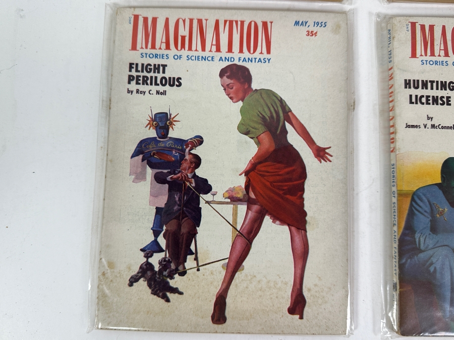 Just Added - (4) Vintage 1955 Imagination Stories Of Science And Fantasy Digests [Photo 6]