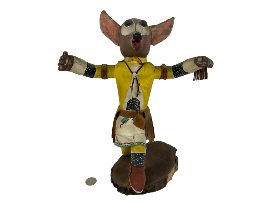 Just Added - Vintage Native American Hand Painted Wooden Kachina Doll 13.5H